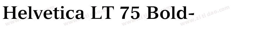 Helvetica LT 75 Bold字体转换